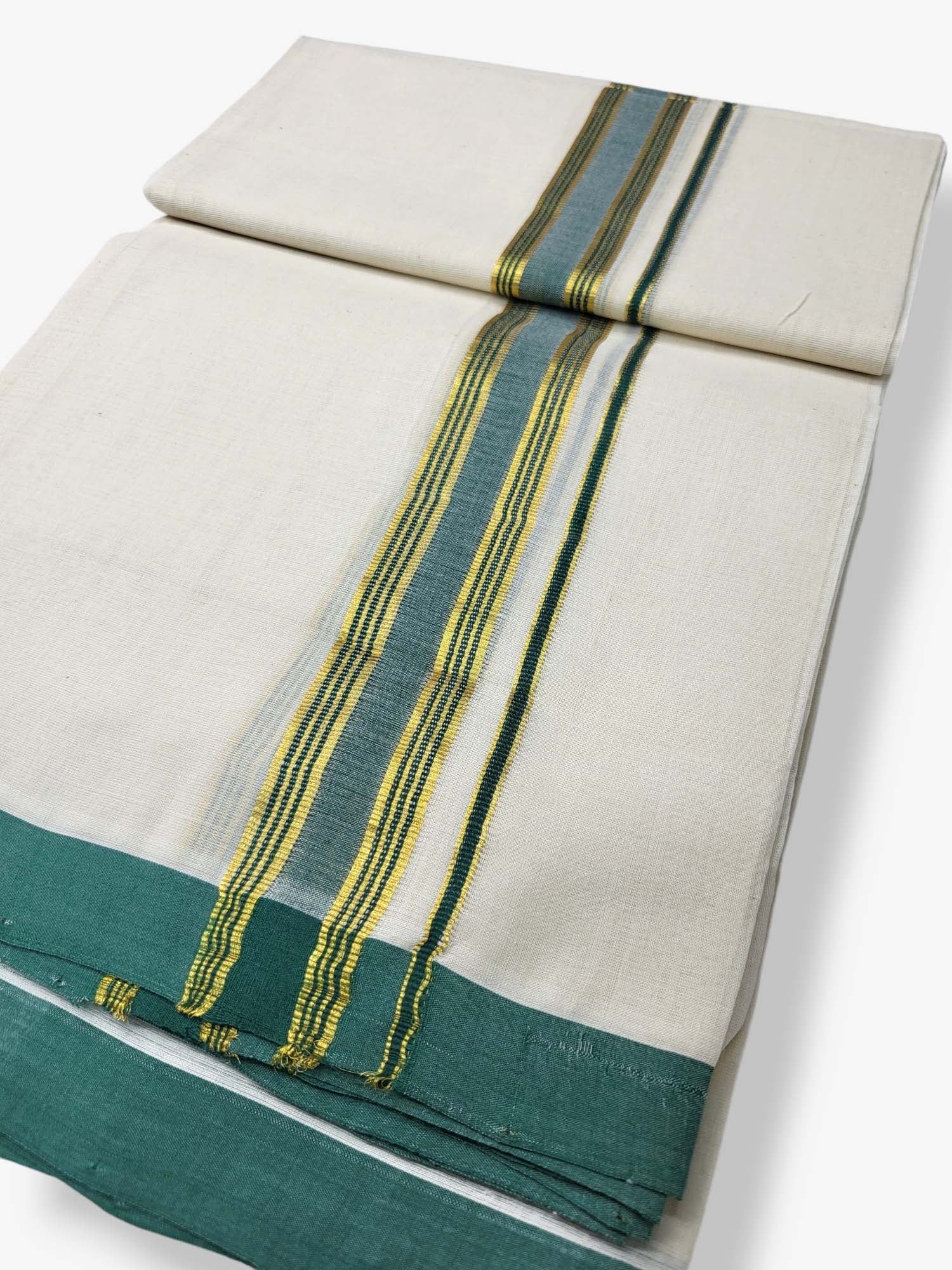  Kerala Balaramapuram Pure Cotton Handloom Mundu/Dhoti 