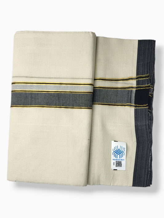  Kerala Balaramapuram Pure Cotton Handloom Mundu/Dhoti 