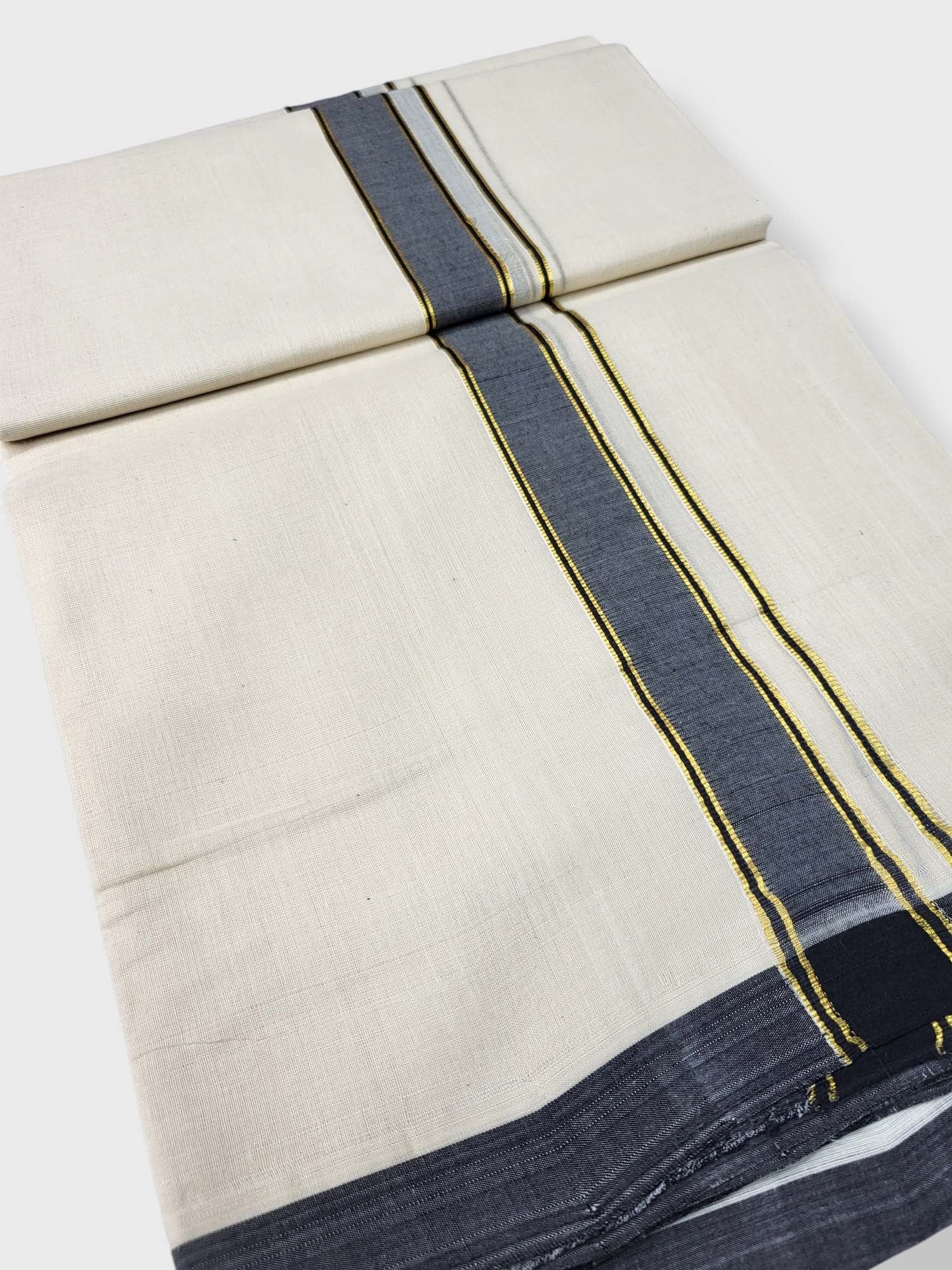  Kerala Balaramapuram Pure Cotton Handloom Mundu/Dhoti 