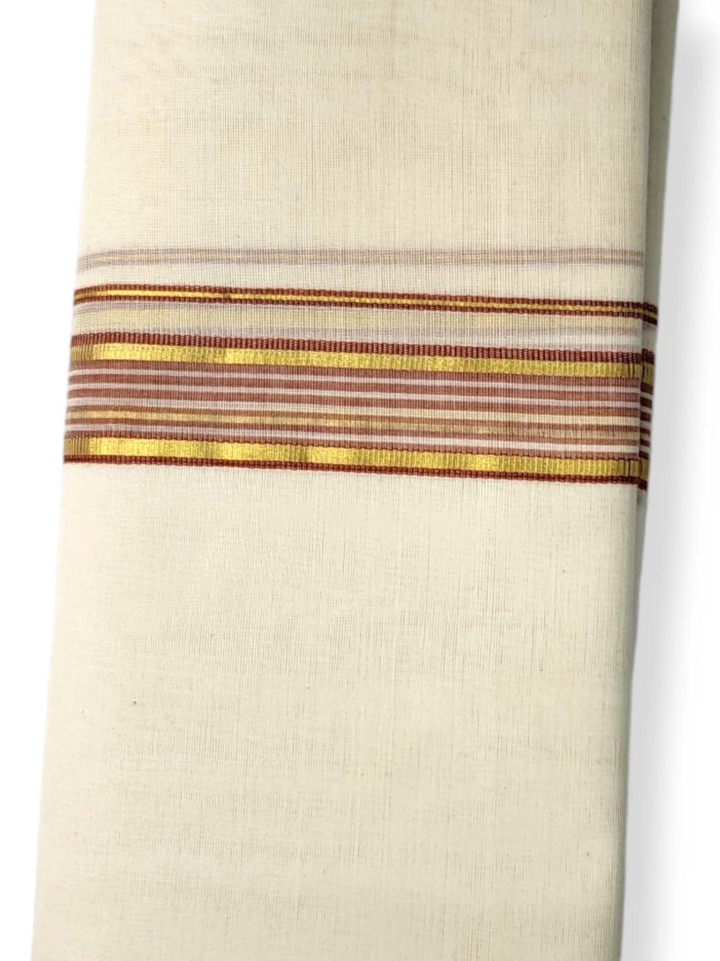  Kerala Balaramapuram Pure Cotton Handloom Mundu/Dhoti 