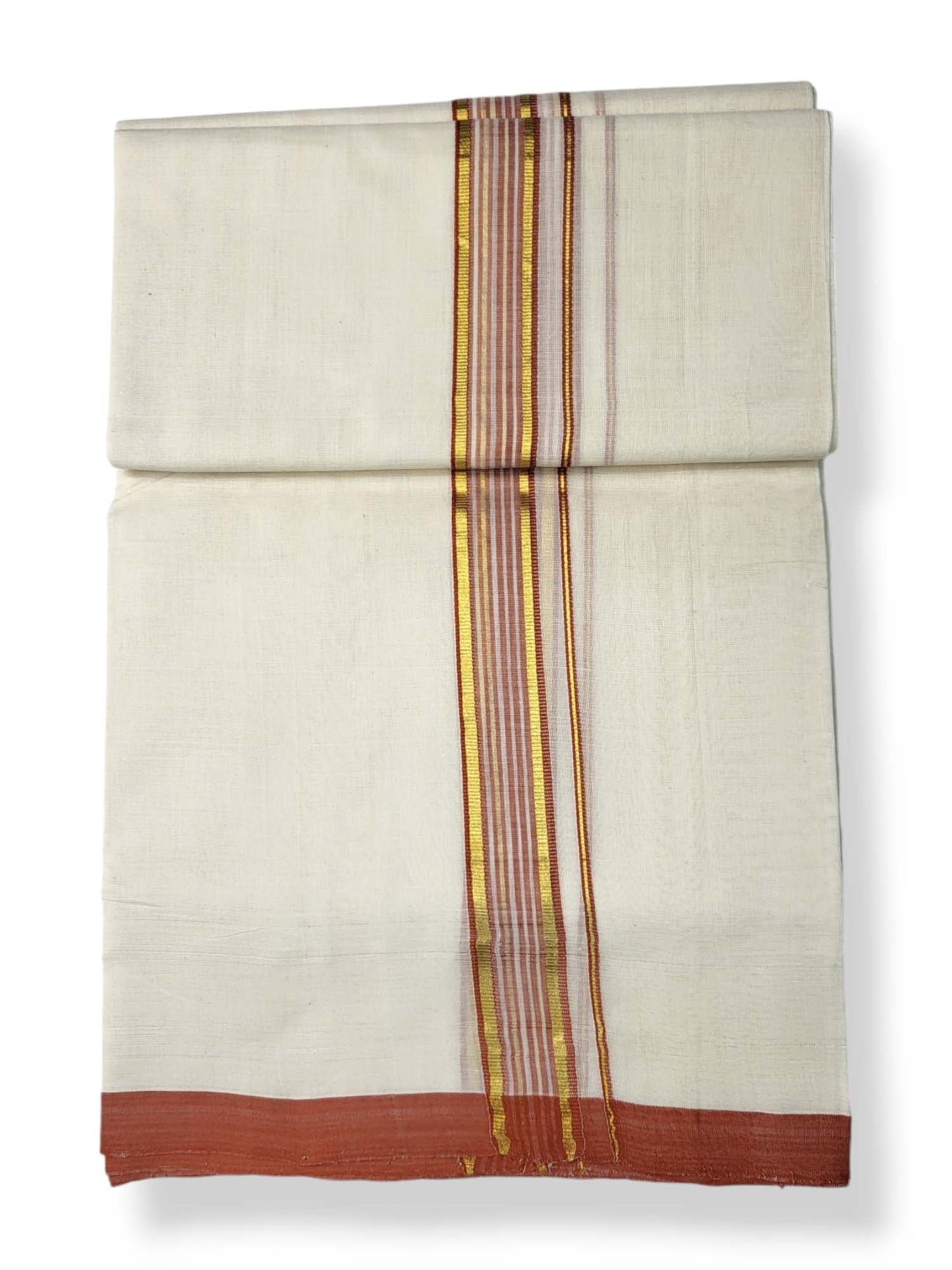  Kerala Balaramapuram Pure Cotton Handloom Mundu/Dhoti 