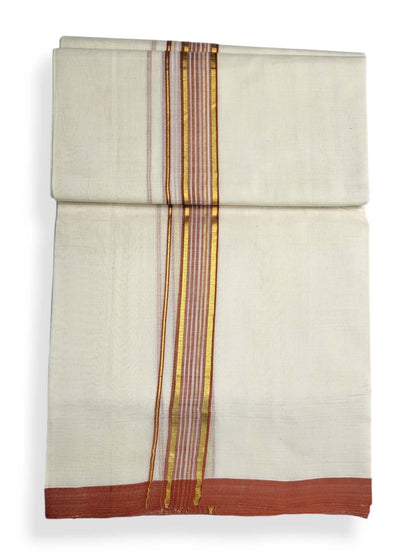  Kerala Balaramapuram Pure Cotton Handloom Mundu/Dhoti 