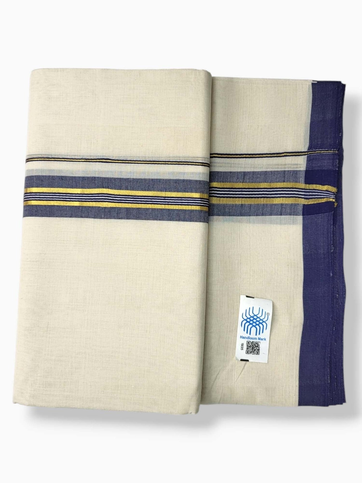  Kerala Balaramapuram Pure Cotton Handloom Mundu/Dhoti 