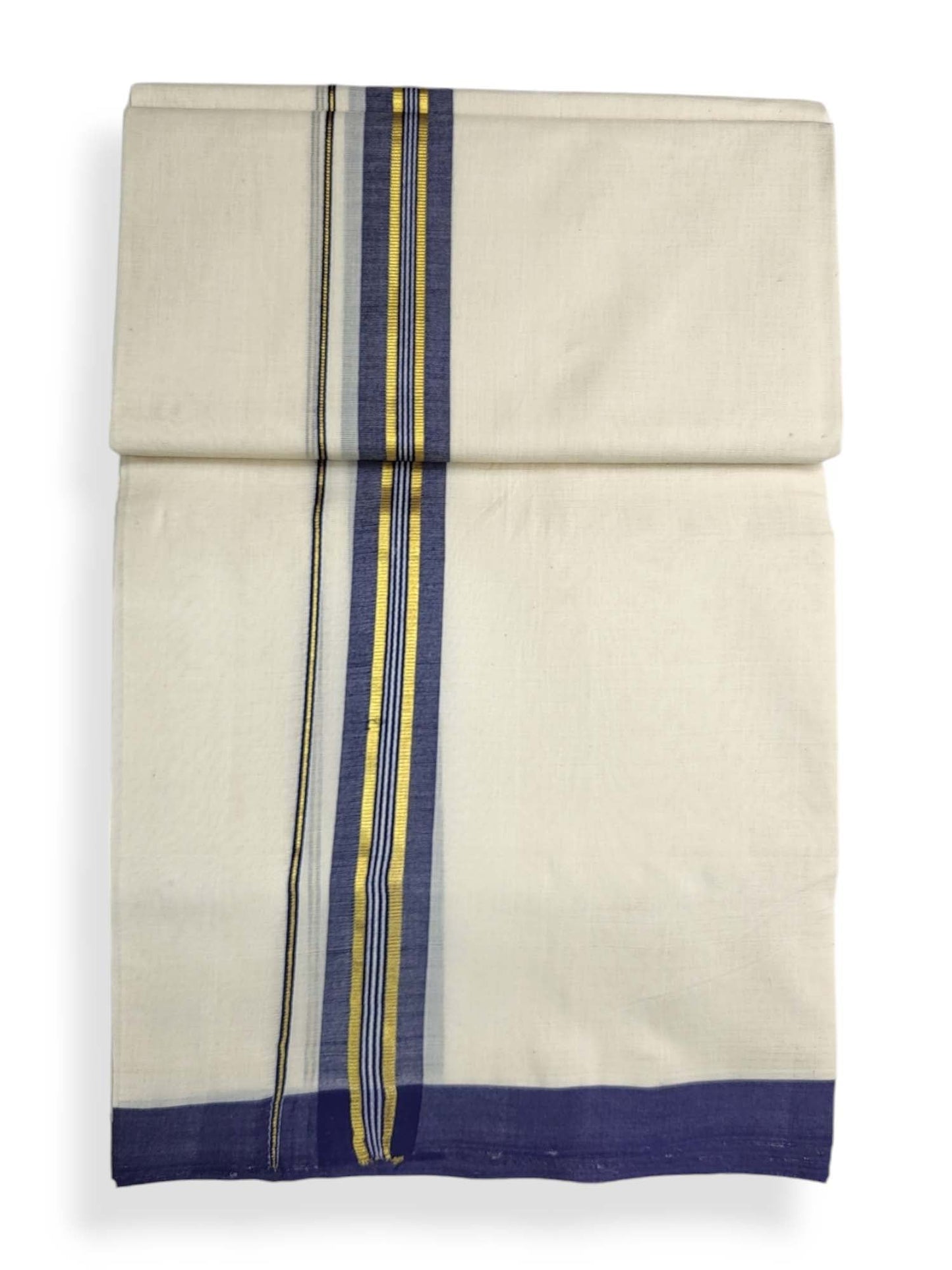  Kerala Balaramapuram Pure Cotton Handloom Mundu/Dhoti 