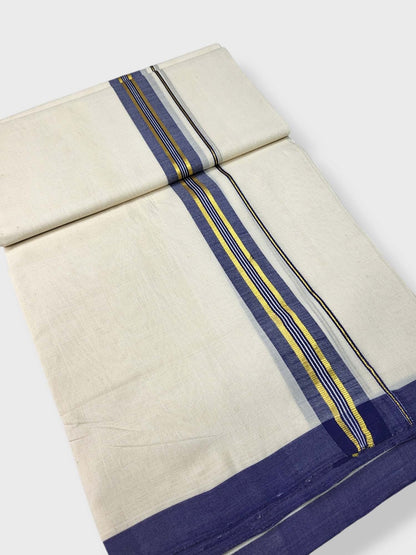  Kerala Balaramapuram Pure Cotton Handloom Mundu/Dhoti 