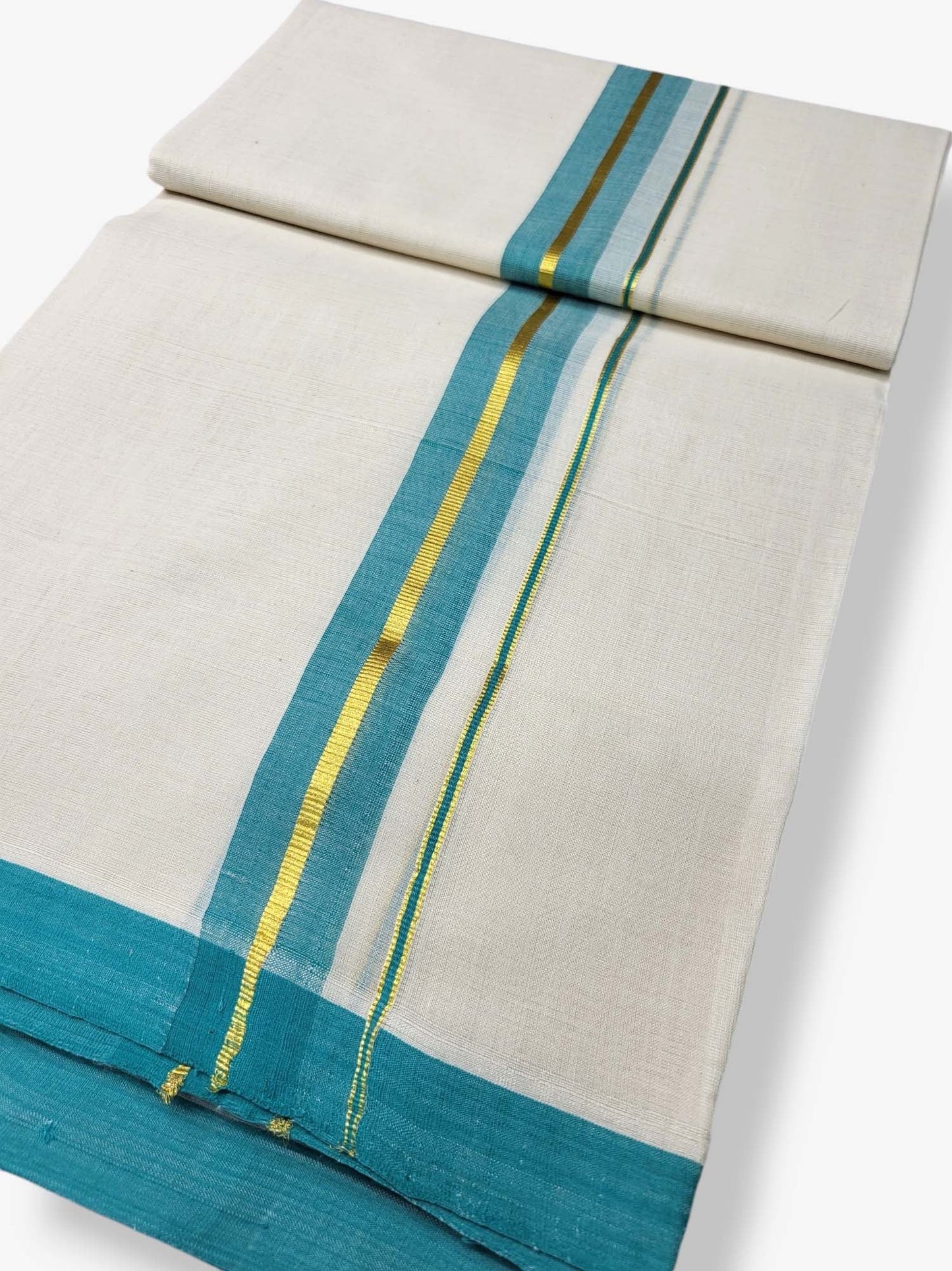  Kerala Balaramapuram Pure Cotton Handloom Mundu/Dhoti 