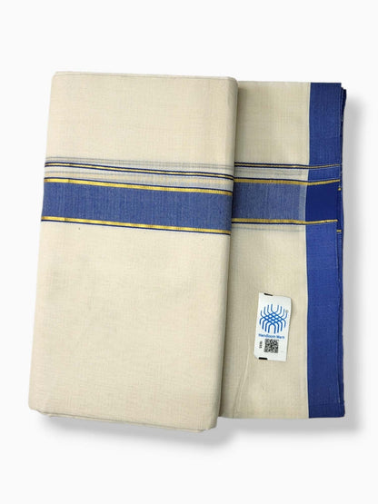  Kerala Balaramapuram Pure Cotton Handloom Mundu/Dhoti 