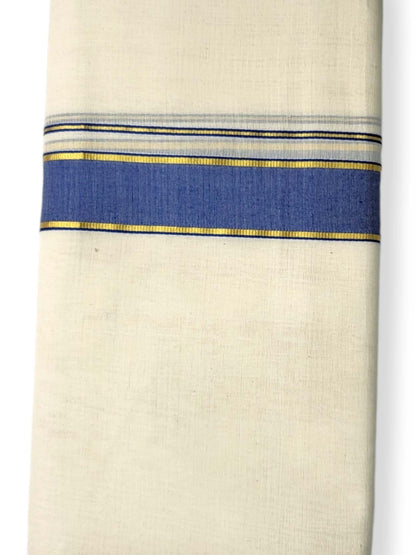  Kerala Balaramapuram Pure Cotton Handloom Mundu/Dhoti 