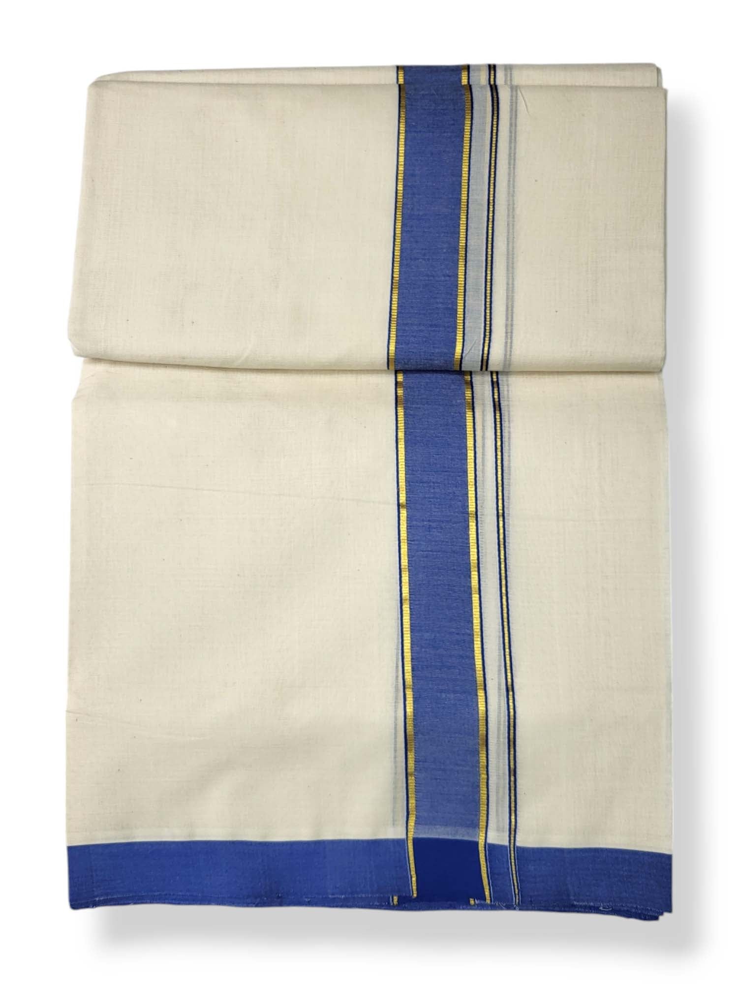  Kerala Balaramapuram Pure Cotton Handloom Mundu/Dhoti 