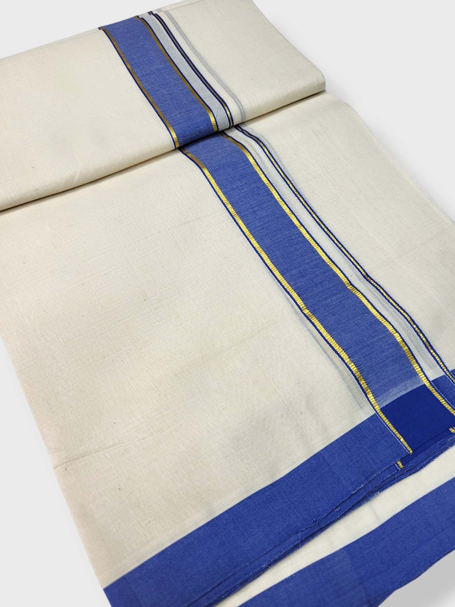  Kerala Balaramapuram Pure Cotton Handloom Mundu/Dhoti 