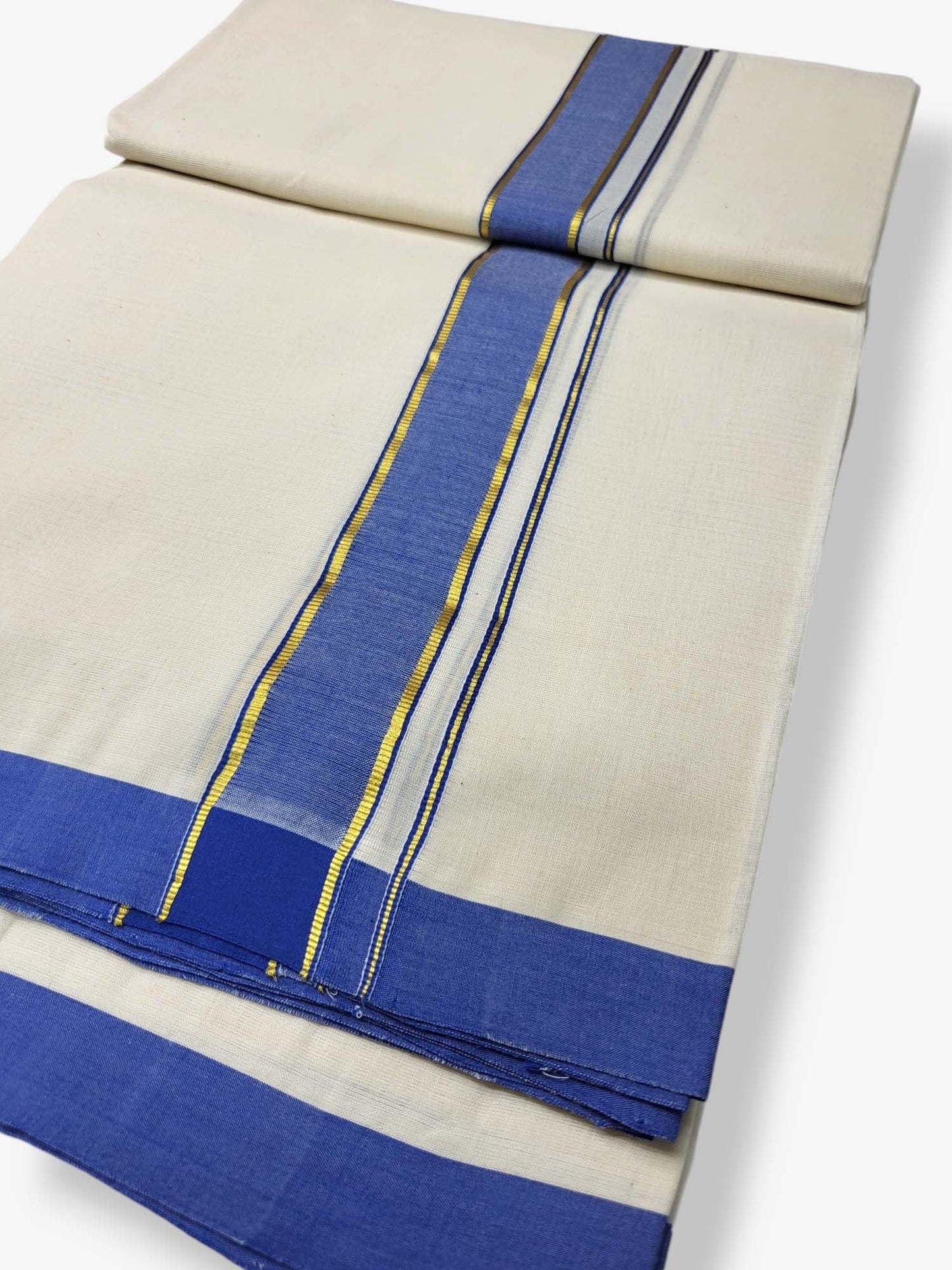  Kerala Balaramapuram Pure Cotton Handloom Mundu/Dhoti 