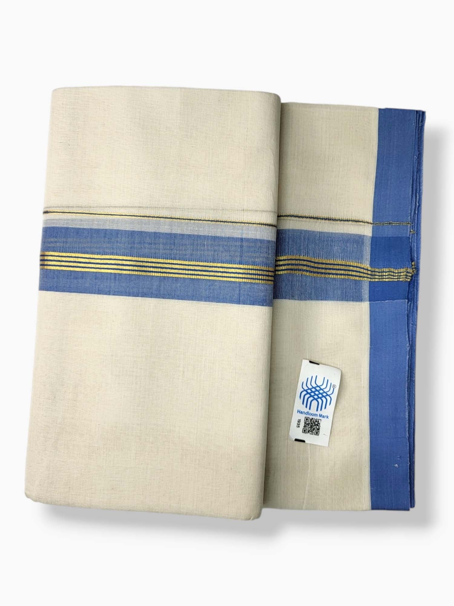  Kerala Balaramapuram Pure Cotton Handloom Mundu/Dhoti 