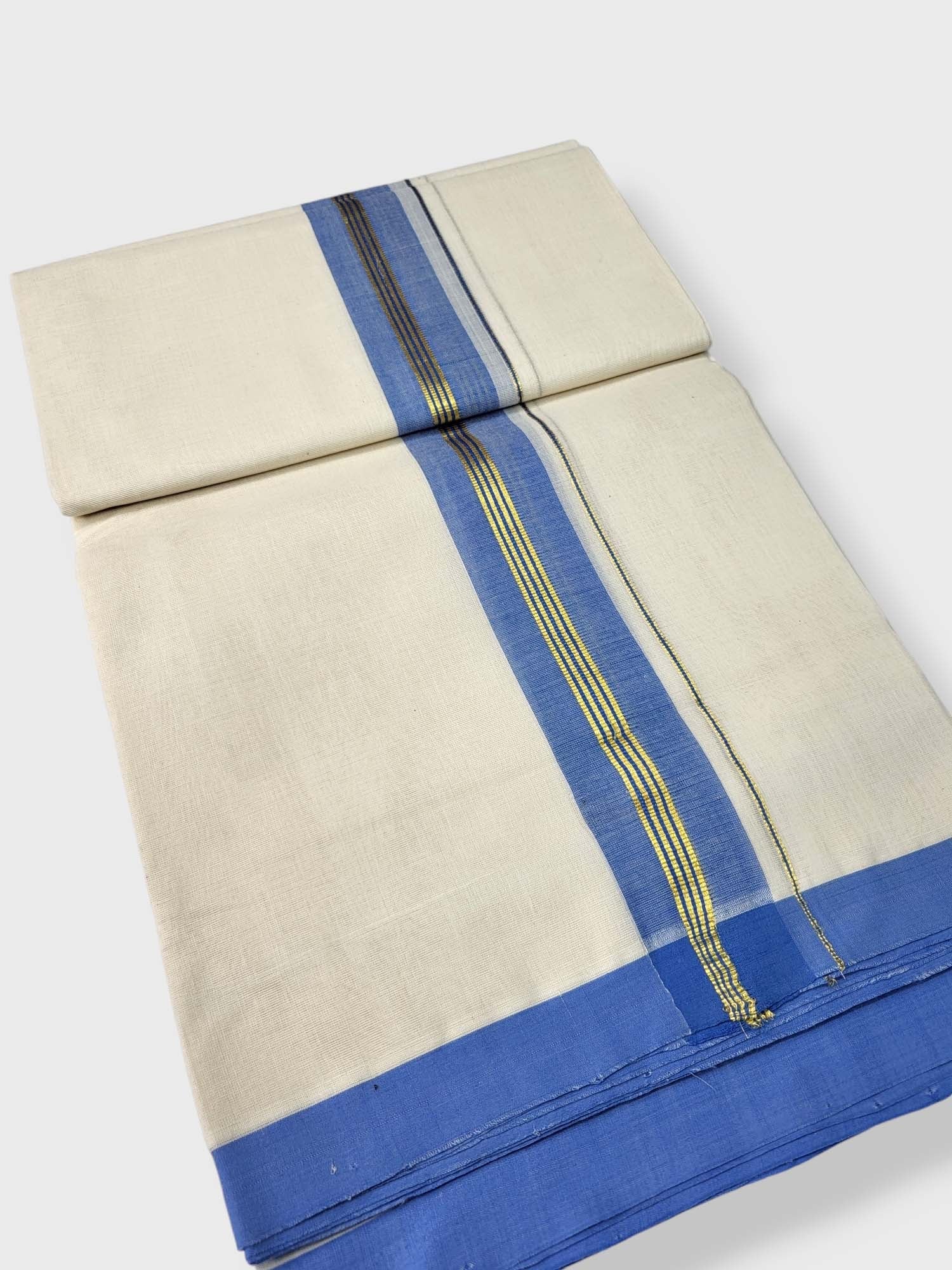  Kerala Balaramapuram Pure Cotton Handloom Mundu/Dhoti 