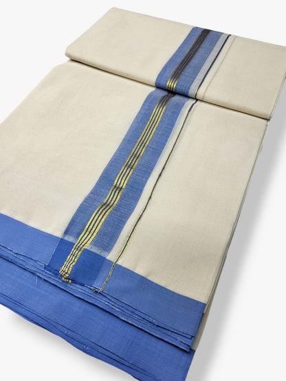  Kerala Balaramapuram Pure Cotton Handloom Mundu/Dhoti 