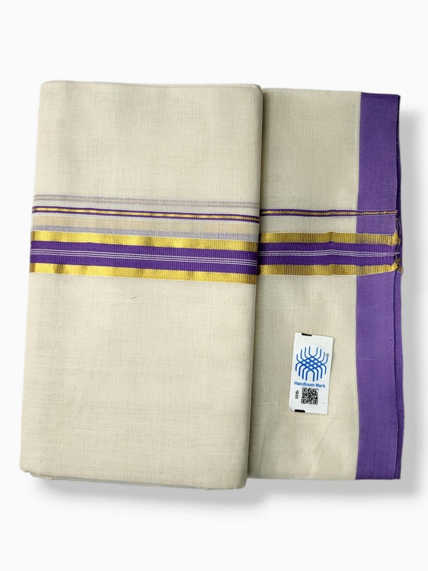  Kerala Balaramapuram Pure Cotton Handloom Mundu/Dhoti 