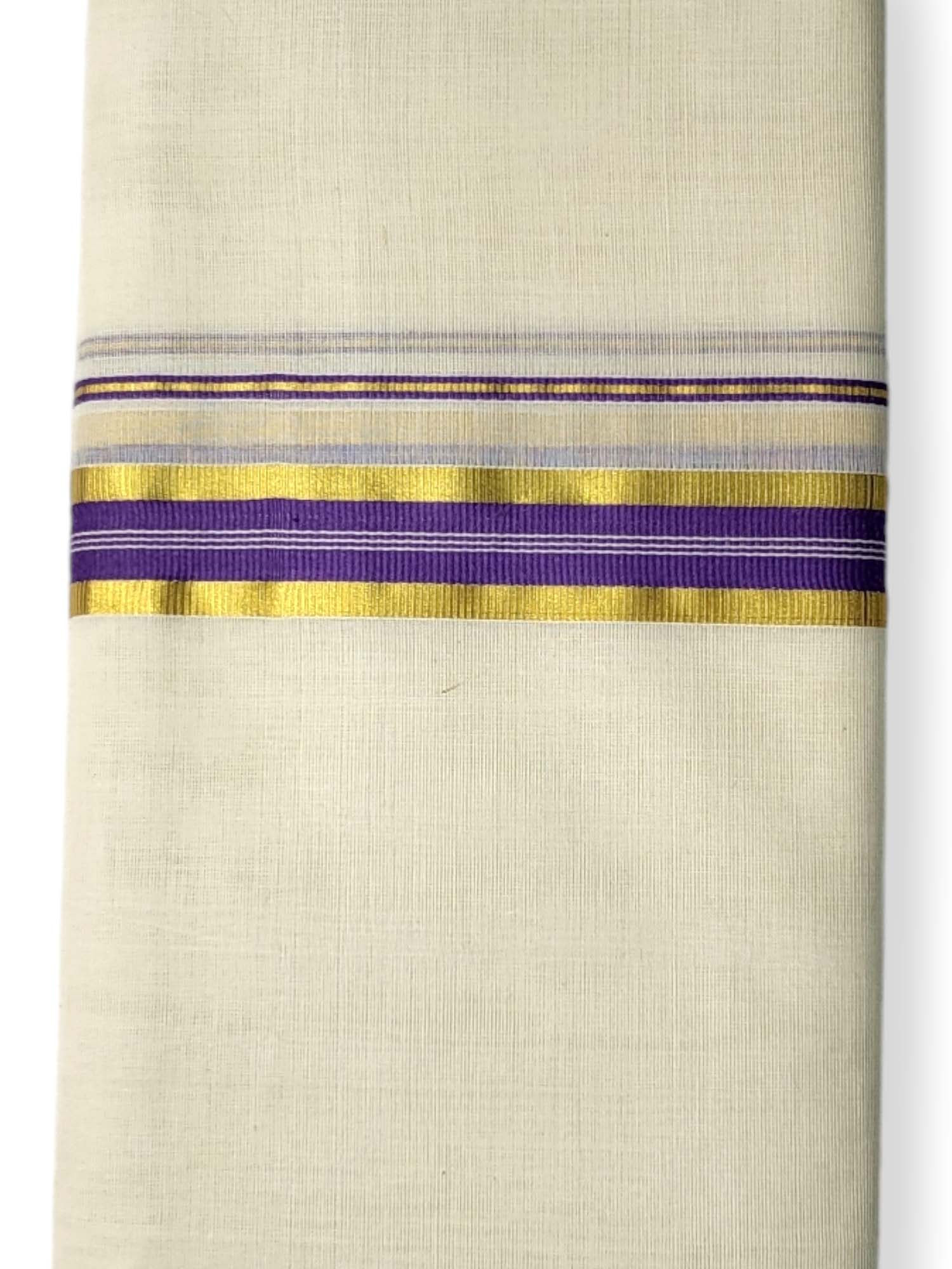  Kerala Balaramapuram Pure Cotton Handloom Mundu/Dhoti 