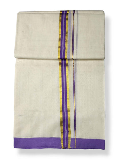  Kerala Balaramapuram Pure Cotton Handloom Mundu/Dhoti 