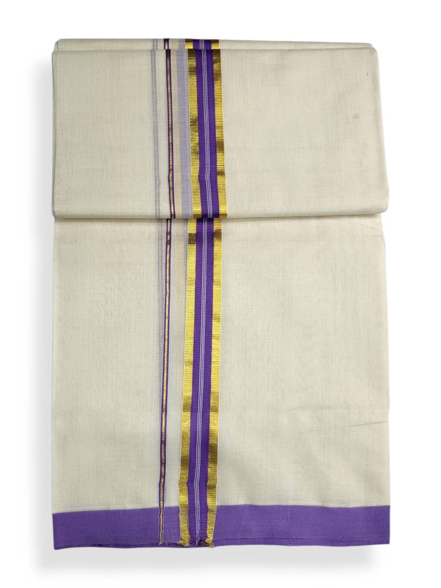  Kerala Balaramapuram Pure Cotton Handloom Mundu/Dhoti 