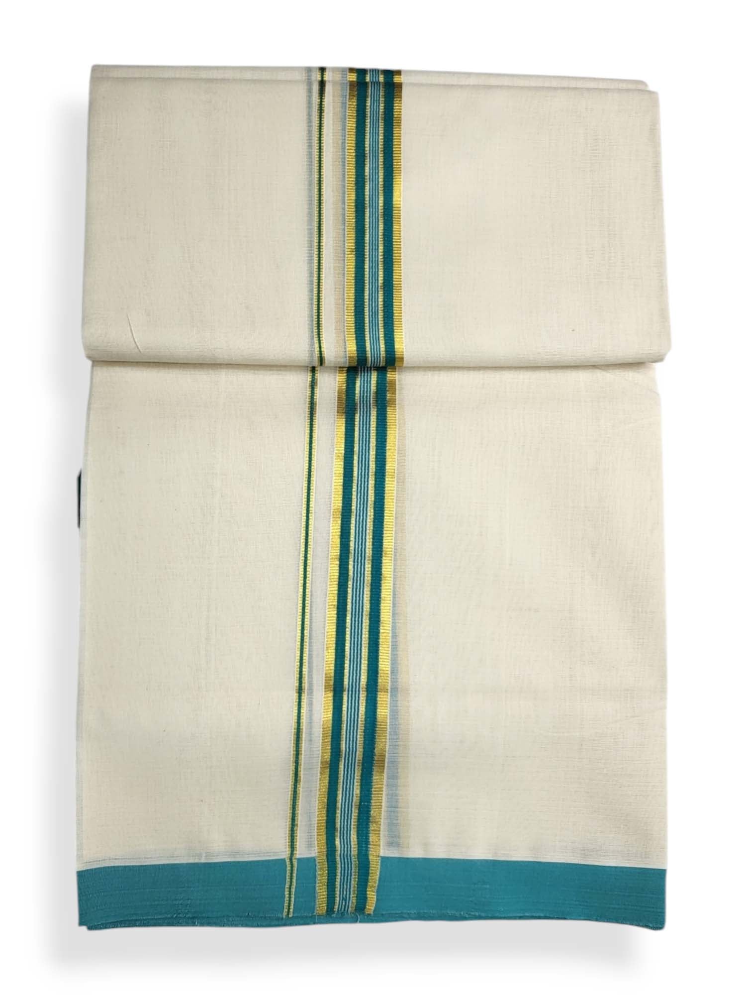  Kerala Balaramapuram Pure Cotton Handloom Mundu/Dhoti 