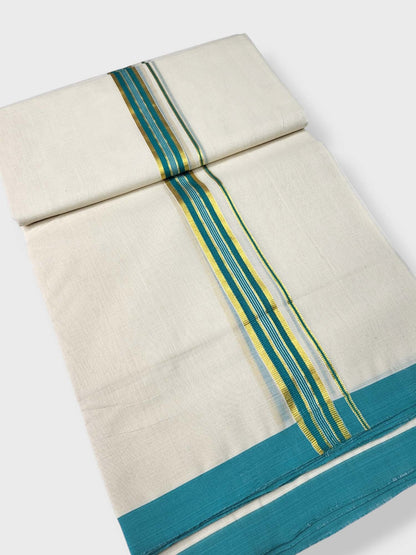  Kerala Balaramapuram Pure Cotton Handloom Mundu/Dhoti 