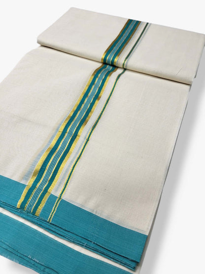  Kerala Balaramapuram Pure Cotton Handloom Mundu/Dhoti 