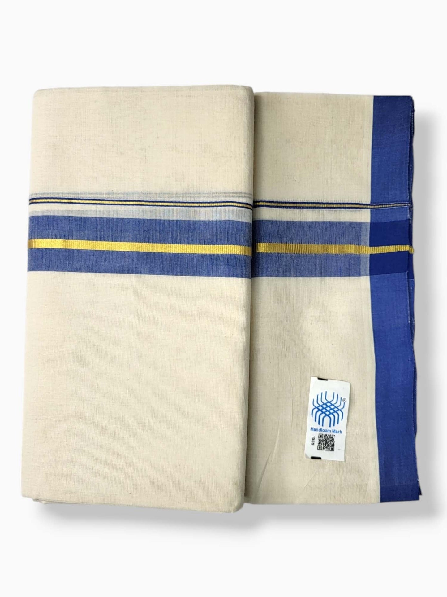  Kerala Balaramapuram Pure Cotton Handloom Mundu/Dhoti 