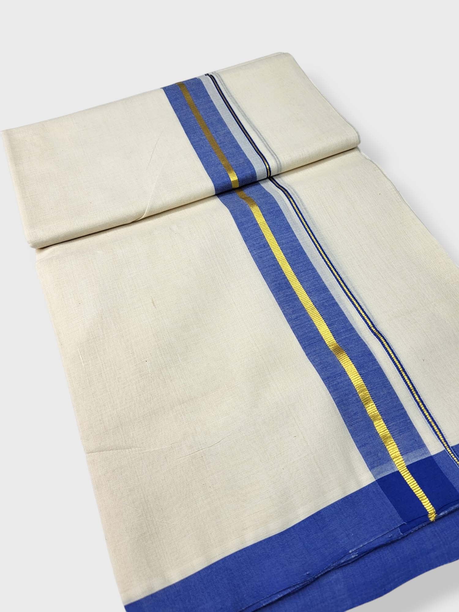  Kerala Balaramapuram Pure Cotton Handloom Mundu/Dhoti 