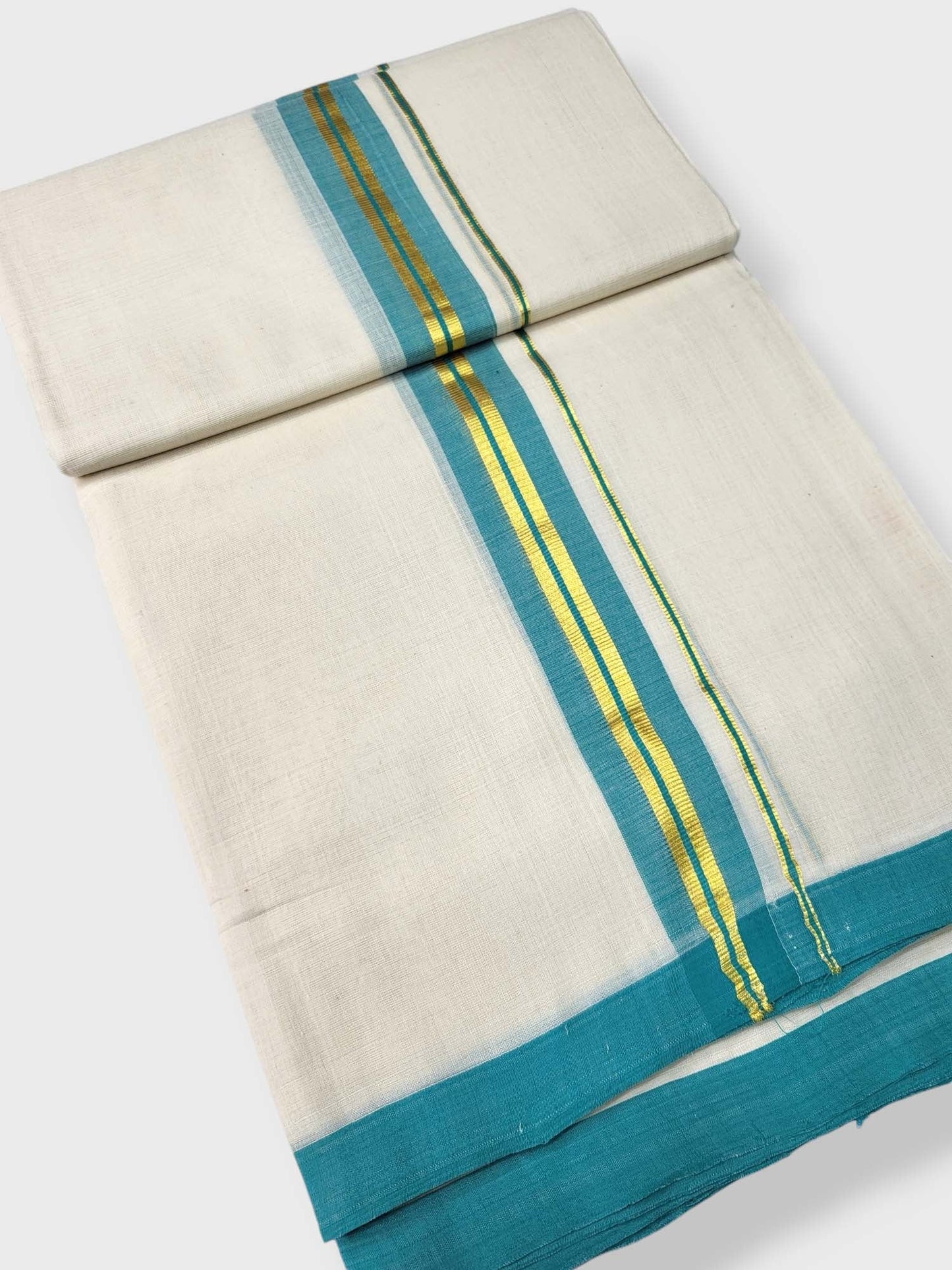  Kerala Balaramapuram Pure Cotton Handloom Mundu/Dhoti 