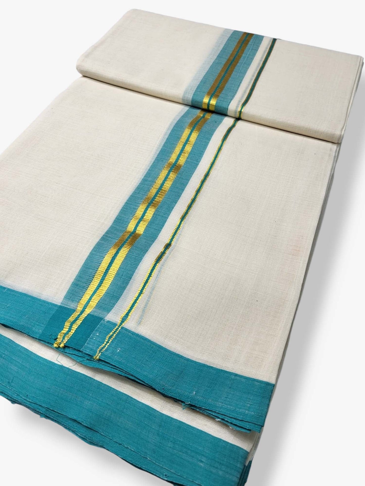  Kerala Balaramapuram Pure Cotton Handloom Mundu/Dhoti 