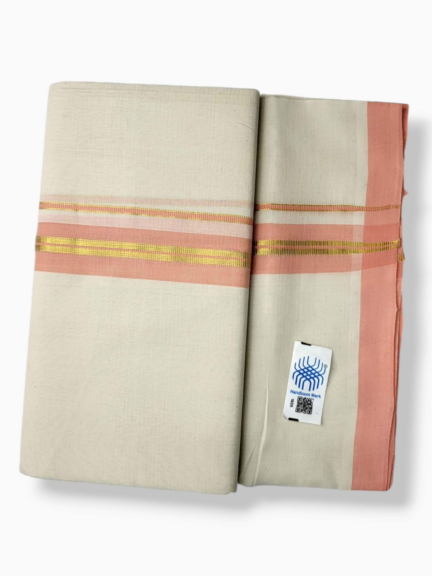  Kerala Balaramapuram Pure Cotton Handloom Mundu/Dhoti 