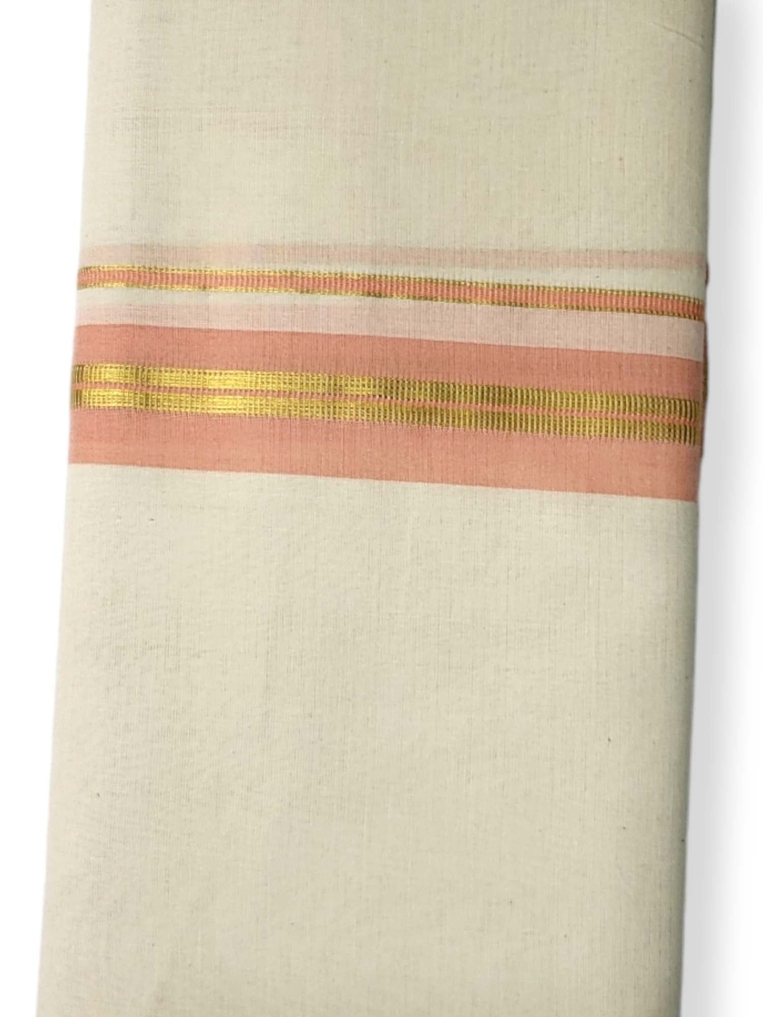  Kerala Balaramapuram Pure Cotton Handloom Mundu/Dhoti 