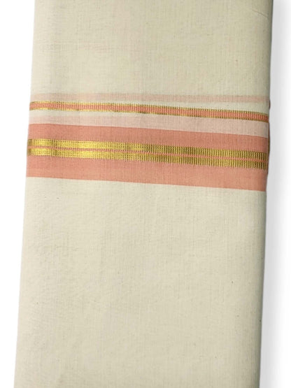  Kerala Balaramapuram Pure Cotton Handloom Mundu/Dhoti 