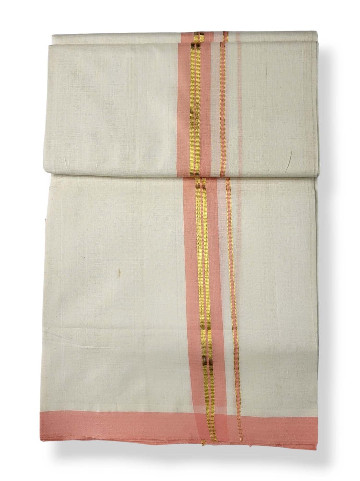  Kerala Balaramapuram Pure Cotton Handloom Mundu/Dhoti 