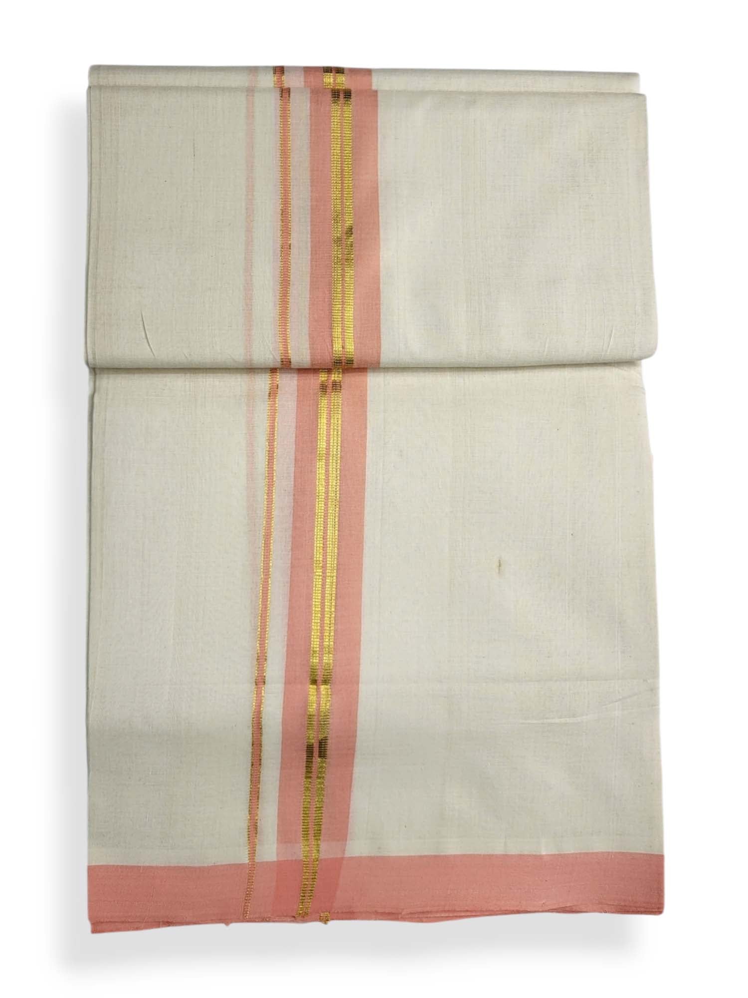  Kerala Balaramapuram Pure Cotton Handloom Mundu/Dhoti 