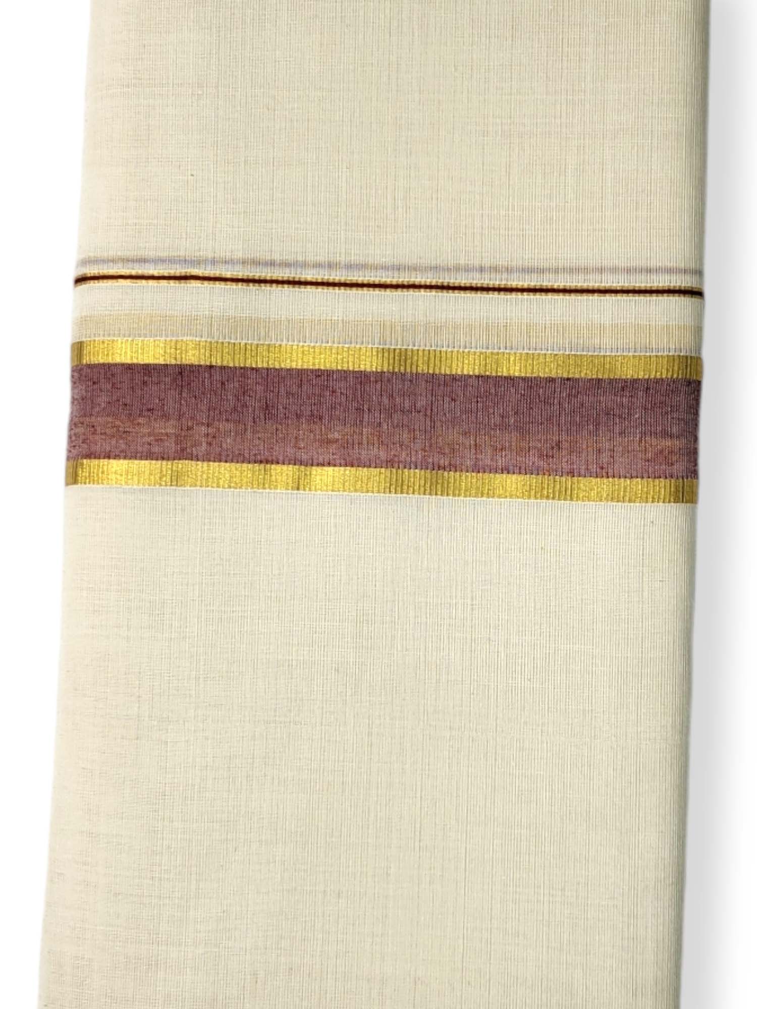  Kerala Balaramapuram Pure Cotton Handloom Mundu/Dhoti 