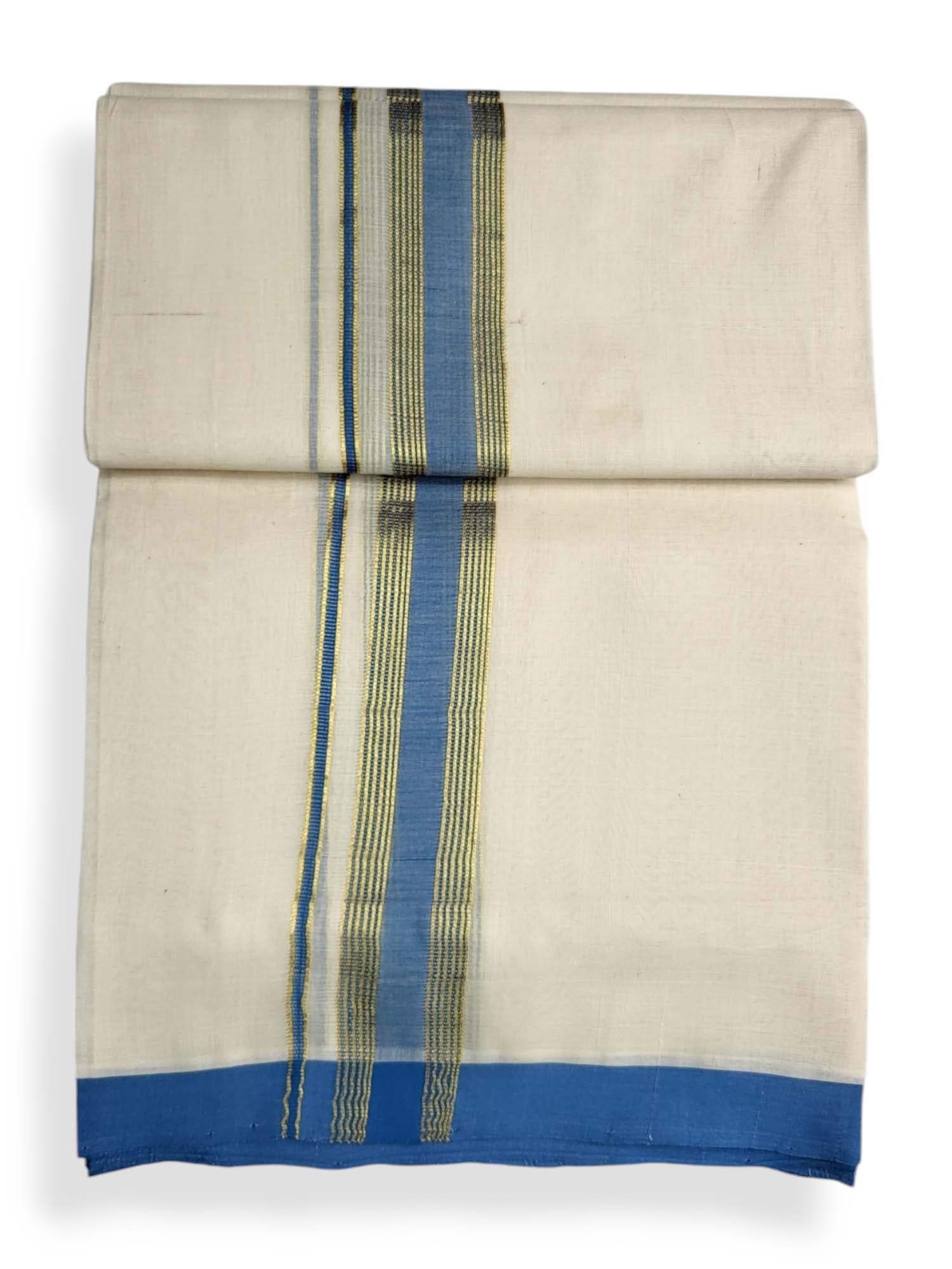  Kerala Balaramapuram Pure Cotton Handloom Mundu/Dhoti 