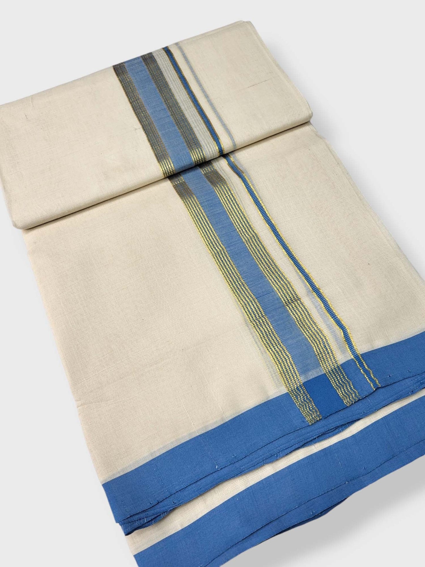  Kerala Balaramapuram Pure Cotton Handloom Mundu/Dhoti 