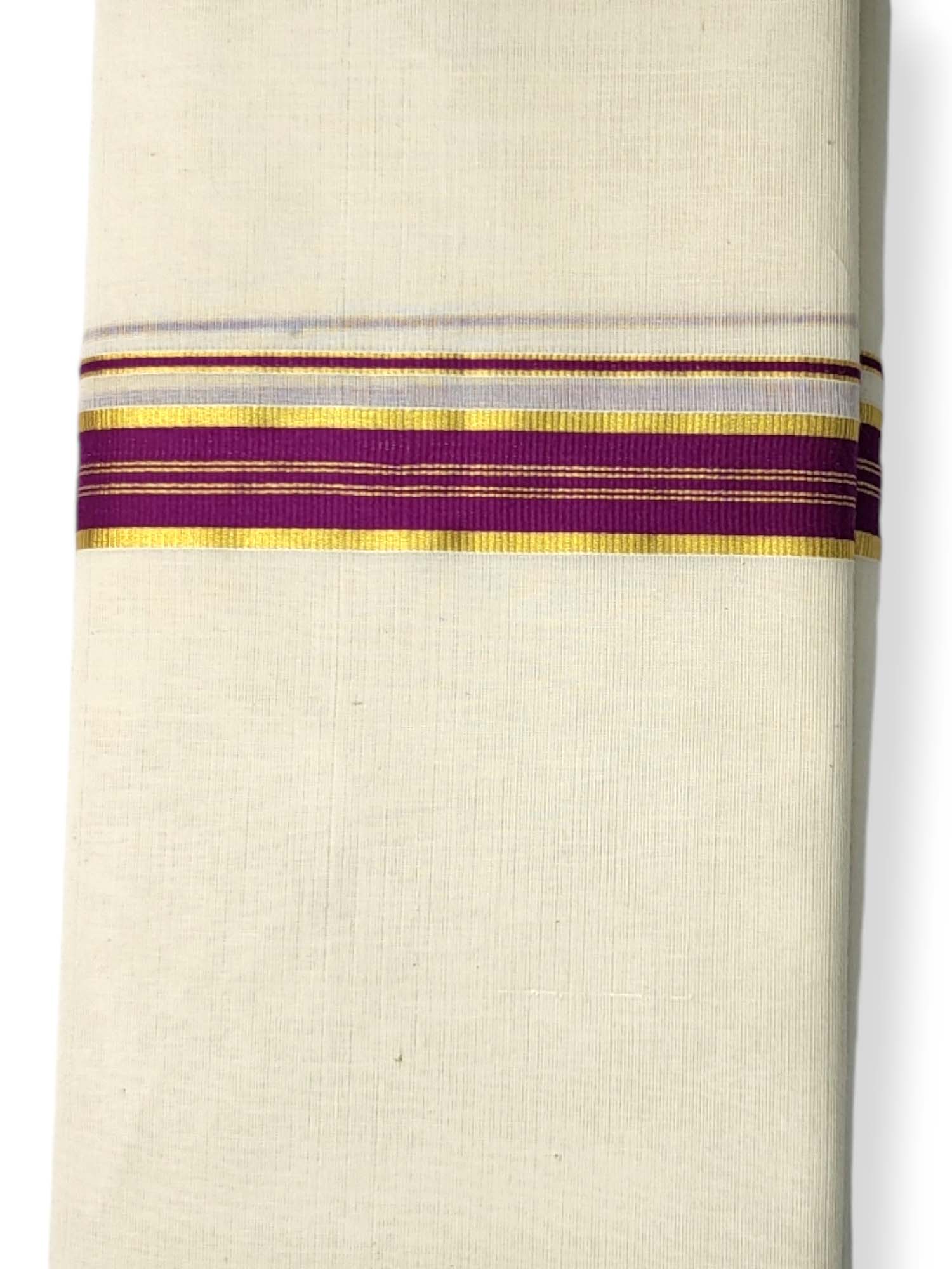  Kerala Balaramapuram Pure Cotton Handloom Mundu/Dhoti 