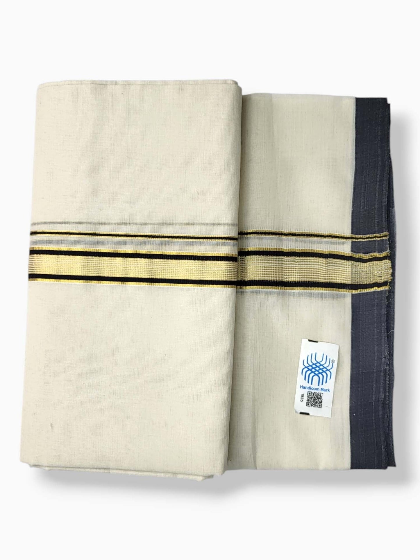  Kerala Balaramapuram Pure Cotton Handloom Mundu/Dhoti 