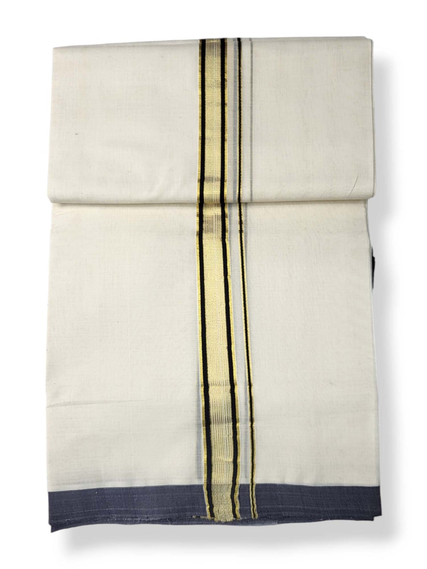  Kerala Balaramapuram Pure Cotton Handloom Mundu/Dhoti 