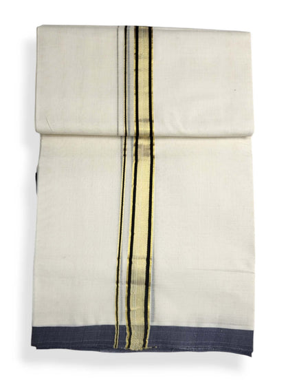  Kerala Balaramapuram Pure Cotton Handloom Mundu/Dhoti 