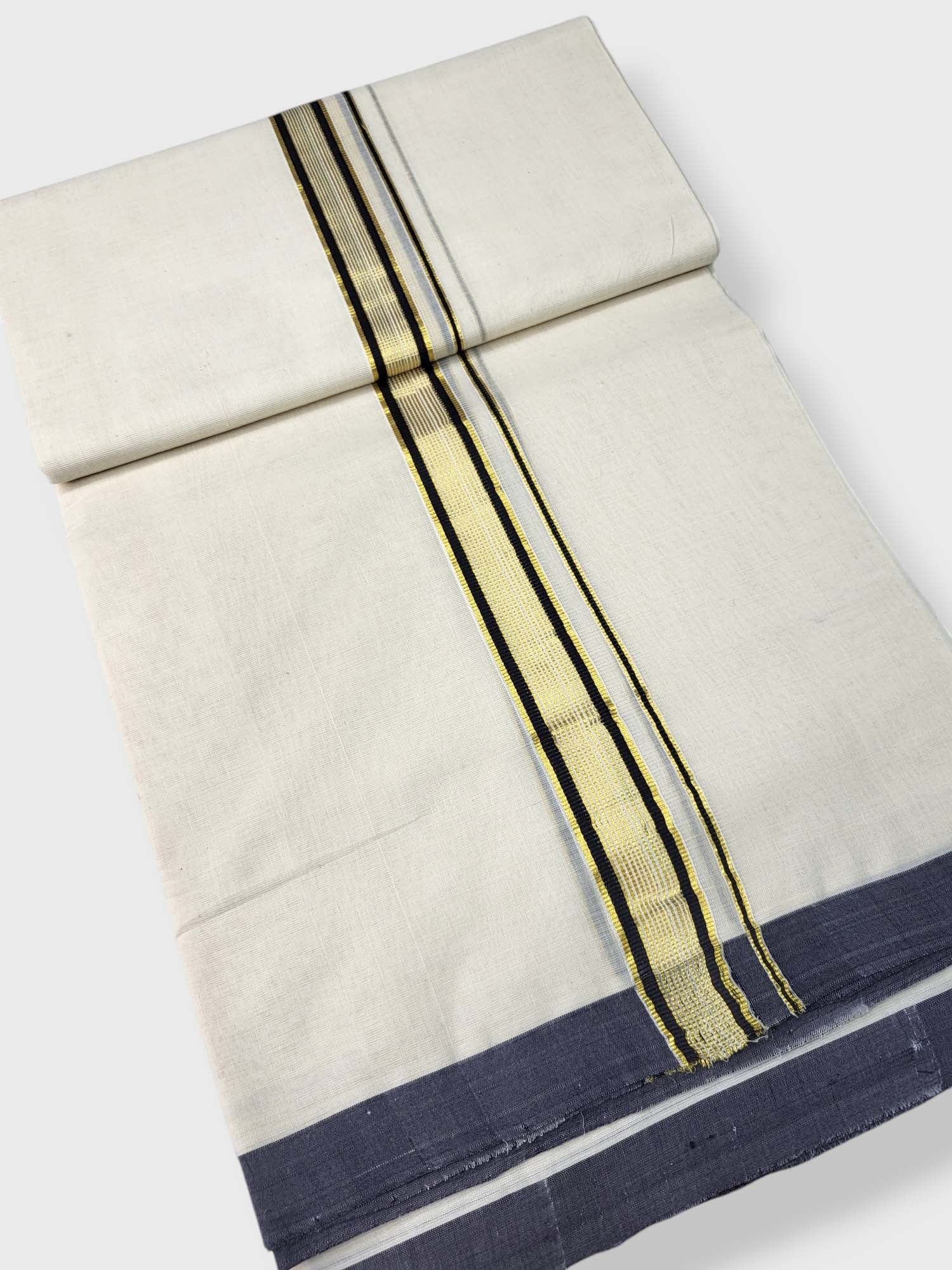  Kerala Balaramapuram Pure Cotton Handloom Mundu/Dhoti 