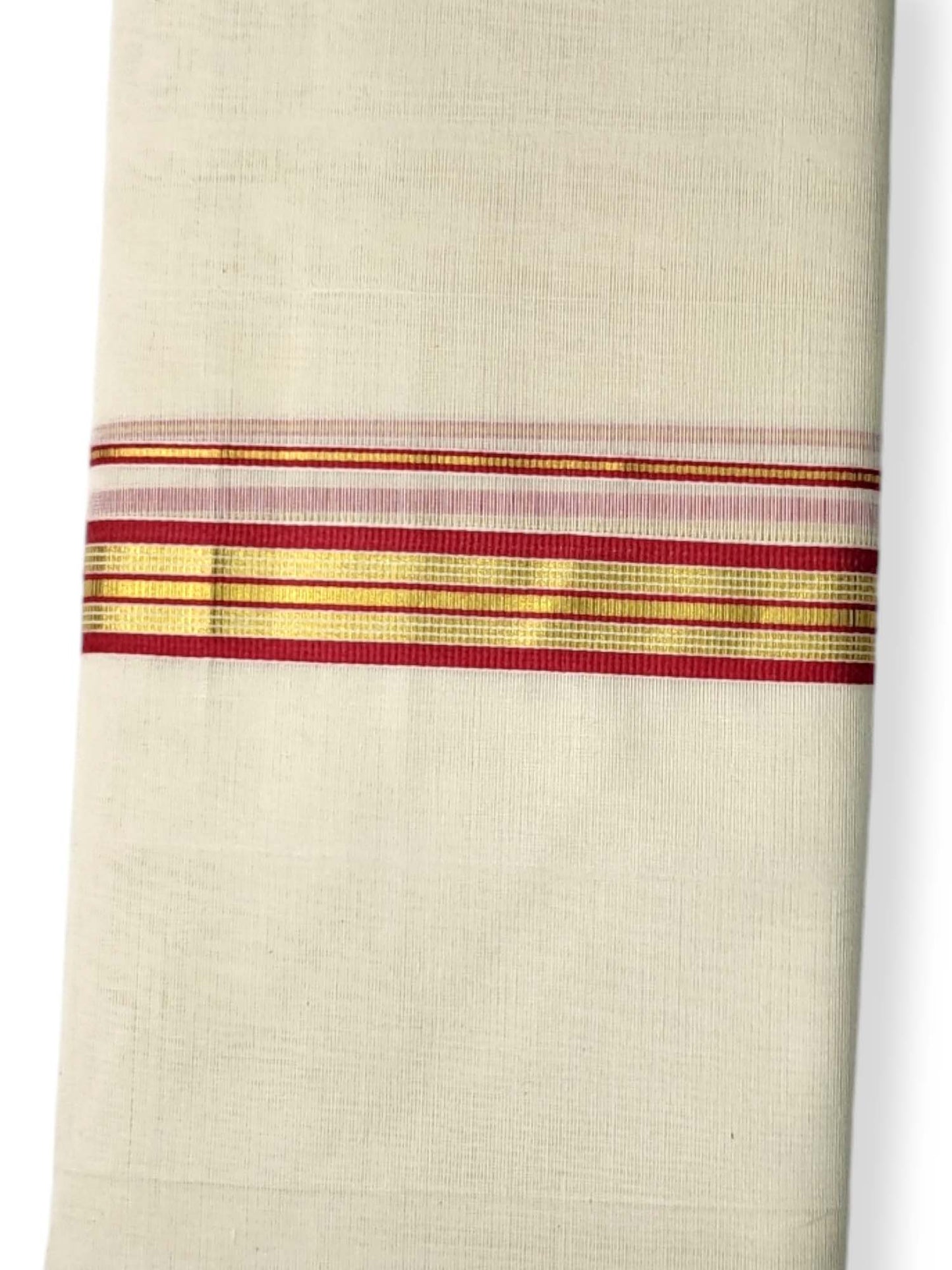  Kerala Balaramapuram Pure Cotton Handloom Mundu/Dhoti 