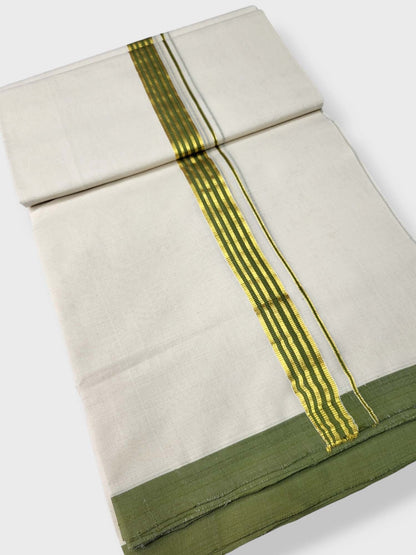  Kerala Balaramapuram Pure Cotton Handloom Mundu/Dhoti 