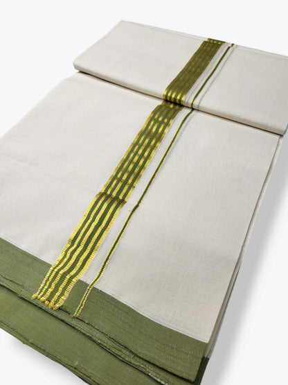  Kerala Balaramapuram Pure Cotton Handloom Mundu/Dhoti 