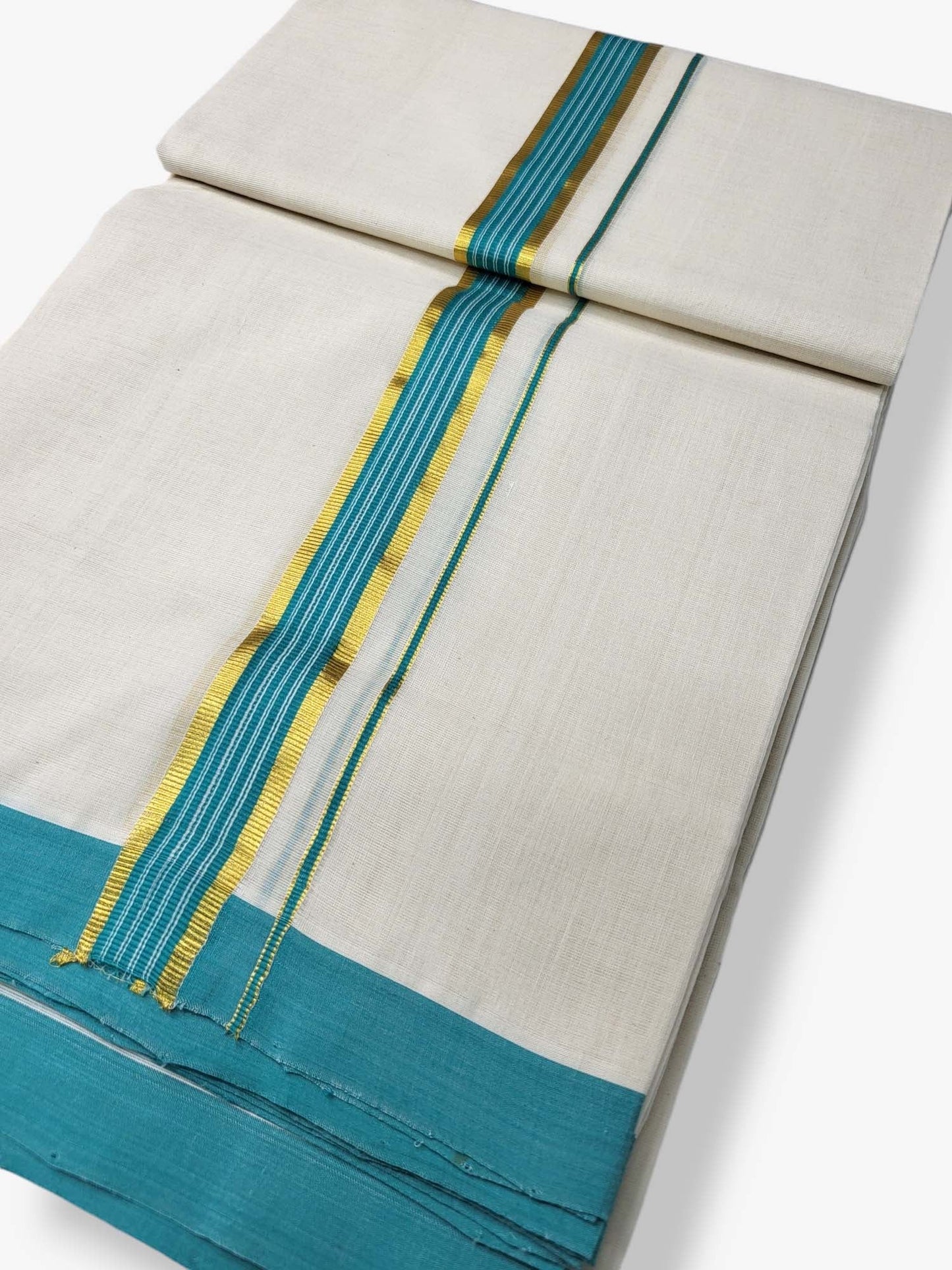  Kerala Balaramapuram Pure Cotton Handloom Mundu/Dhoti 