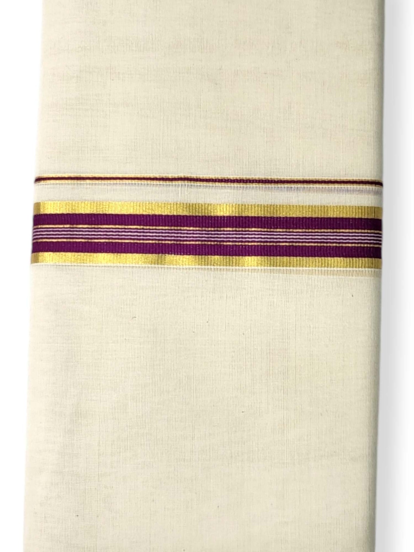  Kerala Balaramapuram Pure Cotton Handloom Mundu/Dhoti 