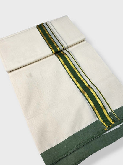  Kerala Balaramapuram Pure Cotton Handloom Mundu/Dhoti 