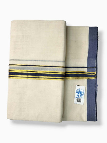  Kerala Balaramapuram Pure Cotton Handloom Mundu/Dhoti 