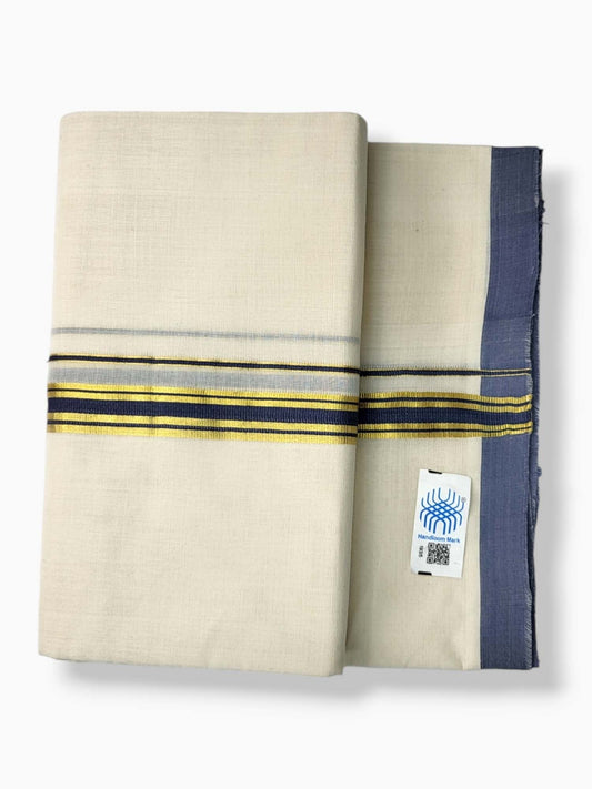  Kerala Balaramapuram Pure Cotton Handloom Mundu/Dhoti 